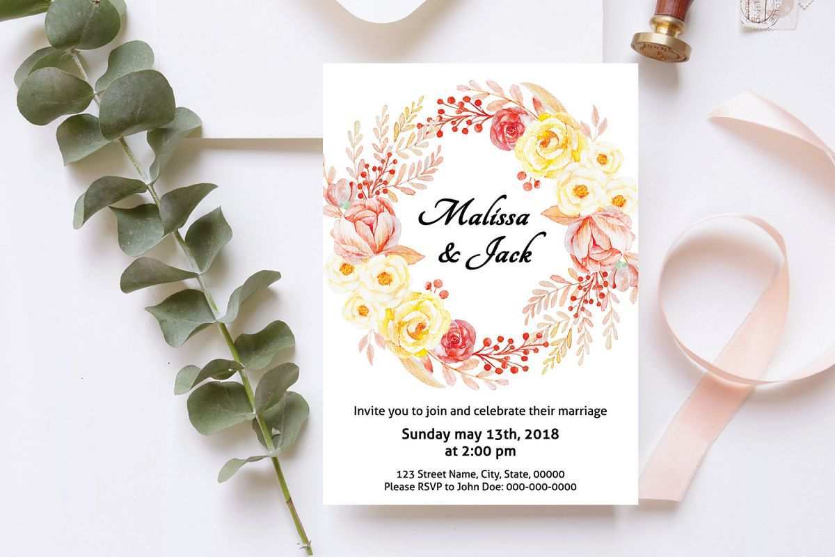 96 The Best Wedding Invitation Template Watercolor Download with Wedding Invitation Template Watercolor