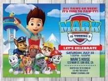 96 Visiting Paw Patrol Party Invitation Template Photo with Paw Patrol Party Invitation Template
