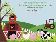 97 Customize Farm Animal Birthday Invitation Template for Ms Word by Farm Animal Birthday Invitation Template