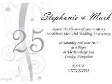 97 Customize Our Free Example Of Anniversary Invitation Card in Word for Example Of Anniversary Invitation Card