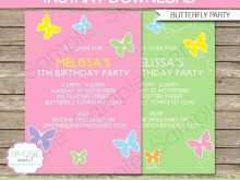 98 Create Birthday Invitation Template Butterfly Party Formating with Birthday Invitation Template Butterfly Party