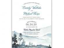 98 Creating Wedding Invitation Template Mountain Photo with Wedding Invitation Template Mountain