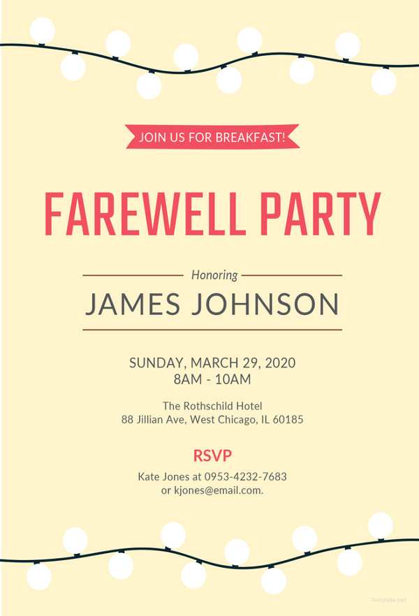 98 Customize Our Free Farewell Party Invitation Template Photo with Farewell Party Invitation Template