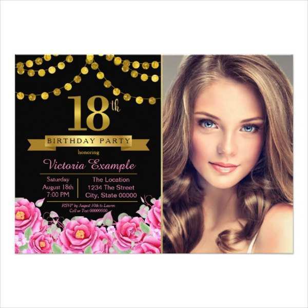 98 Free Example Of Invitation Card For 18 Birthday Layouts by Example Of Invitation Card For 18 Birthday