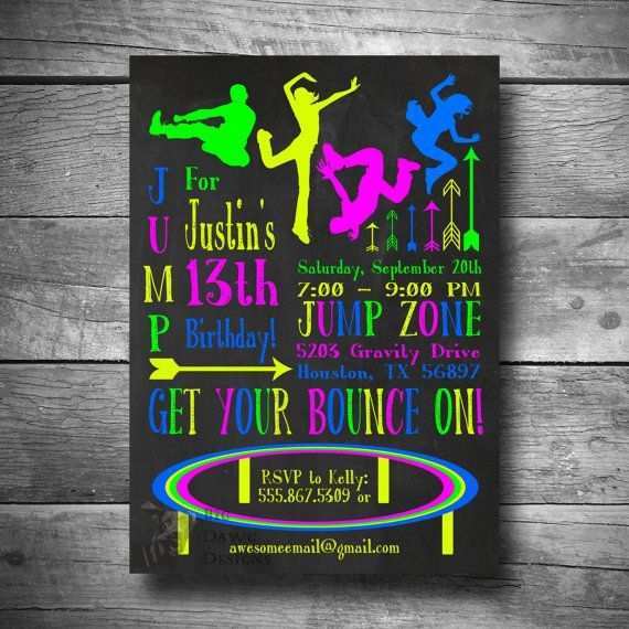 98 How To Create Trampoline Birthday Party Invitation Template For Ms Word For Trampoline Birthday Party Invitation Template Cards Design Templates