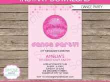 98 Online Dance Party Invitation Template PSD File with Dance Party Invitation Template