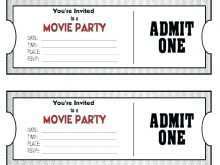 99 Customize Our Free Blank Movie Ticket Invitation Template Templates with Blank Movie Ticket Invitation Template