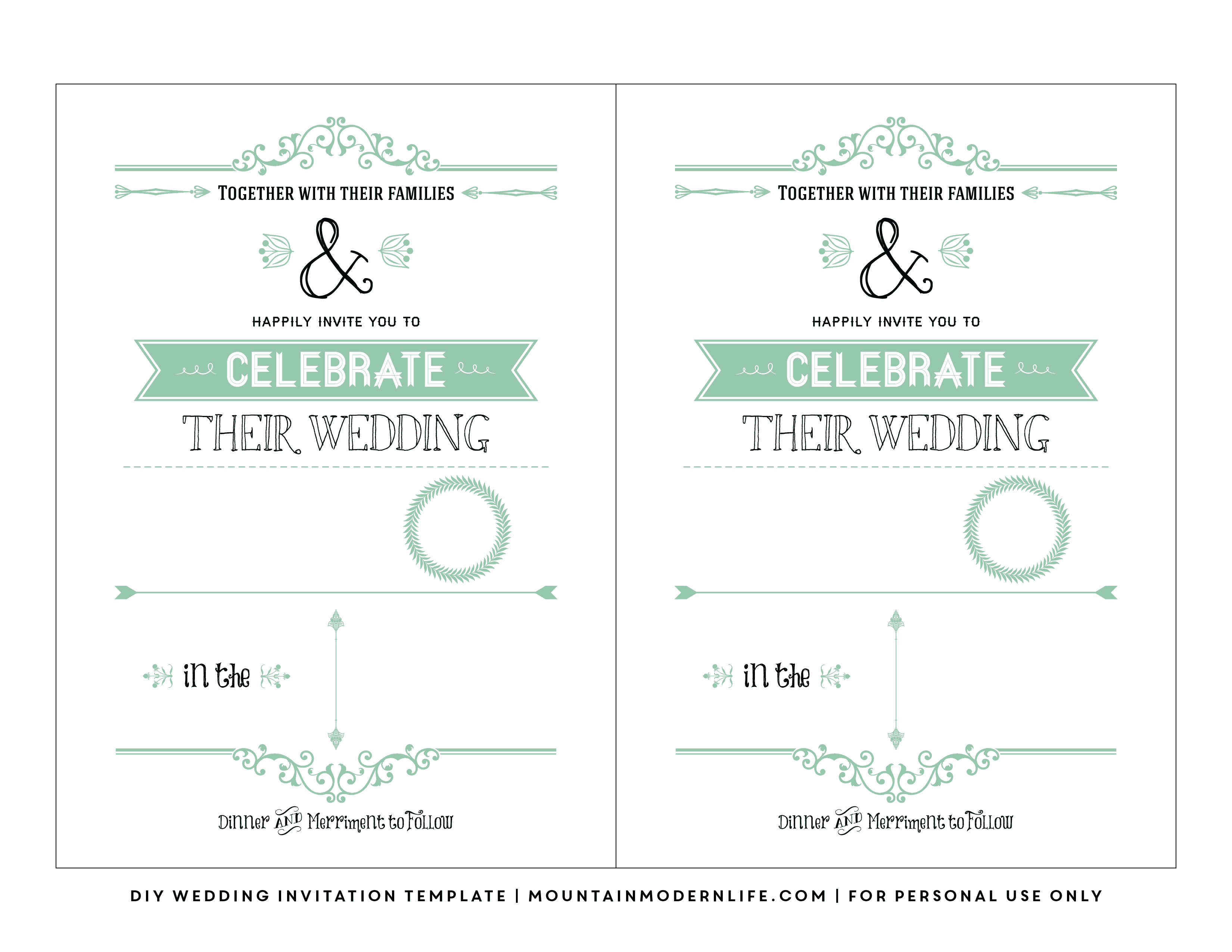 99 Customize Our Free Mint Green Wedding Invitation Template Photo by Mint Green Wedding Invitation Template