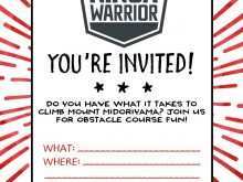 99 Report American Ninja Warrior Birthday Invitation Template For Free with American Ninja Warrior Birthday Invitation Template
