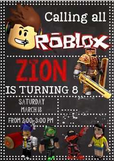 99 Report Roblox Party Invitation Template Layouts by Roblox Party ...